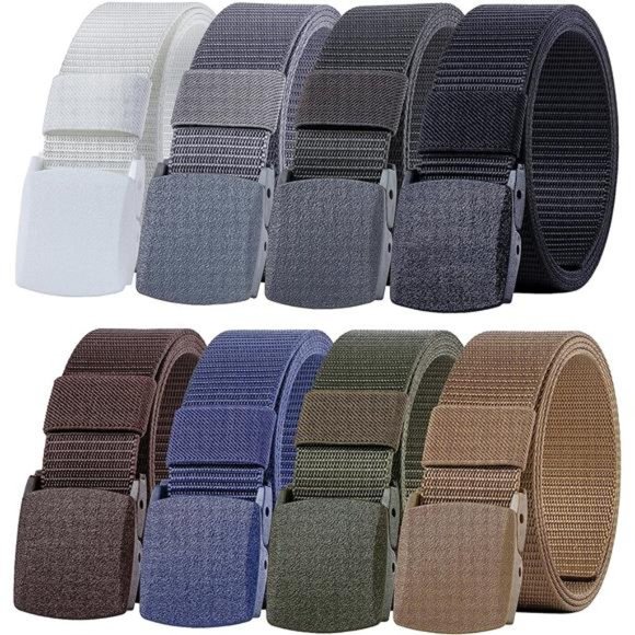 8 Pack Nylon Military Tactical Plastic Buckle Belt Webbing Canvas Outdoor Web - Picture 1 of 6